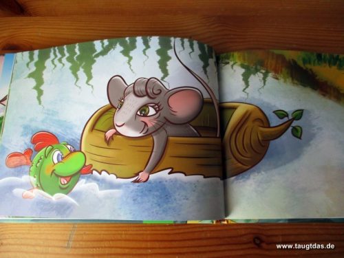 Maus setzt über den Tümpel