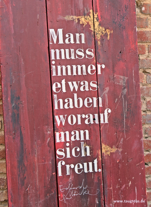 Schild Freude